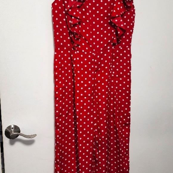 Red and White Dots Jumpsuit - Picture 2 of 8